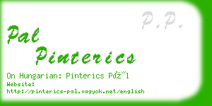 pal pinterics business card